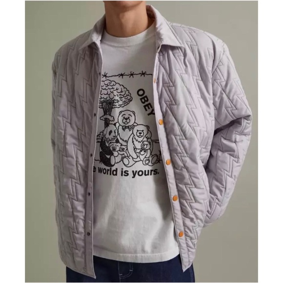 Urban Outfitters Light Gray Quilted Jacket - Picture 2 of 10